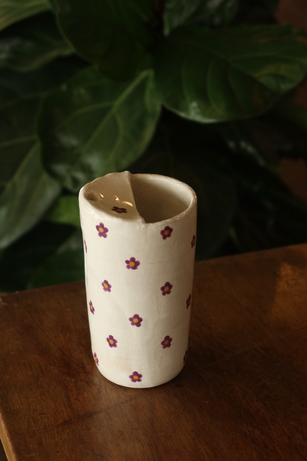 Purple Daisy Travel Tumbler