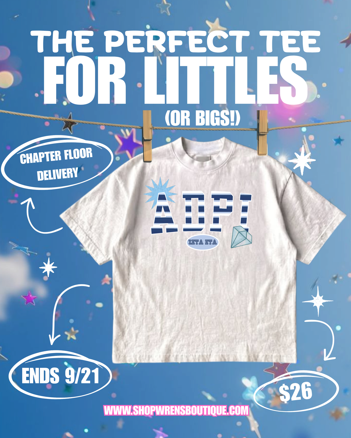 ADPi Zeta Eta Varsity Tee