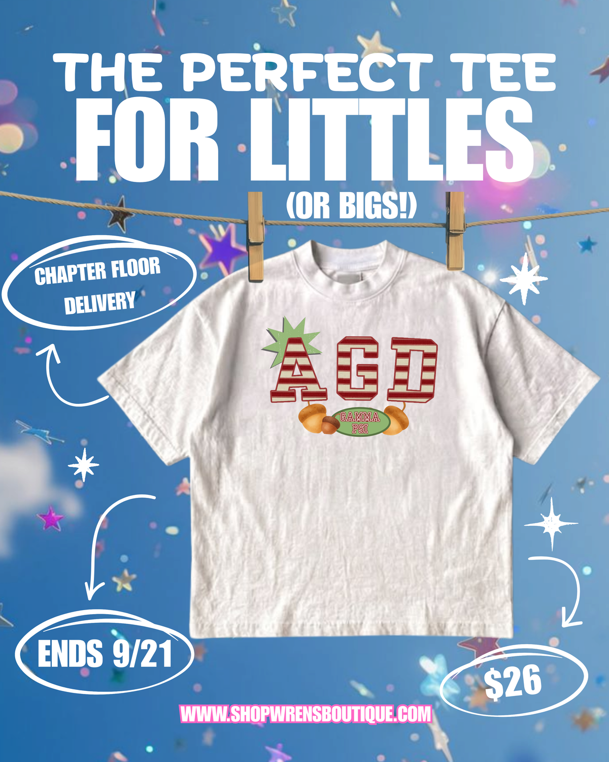 AGD Gamma Psi Varsity Tee