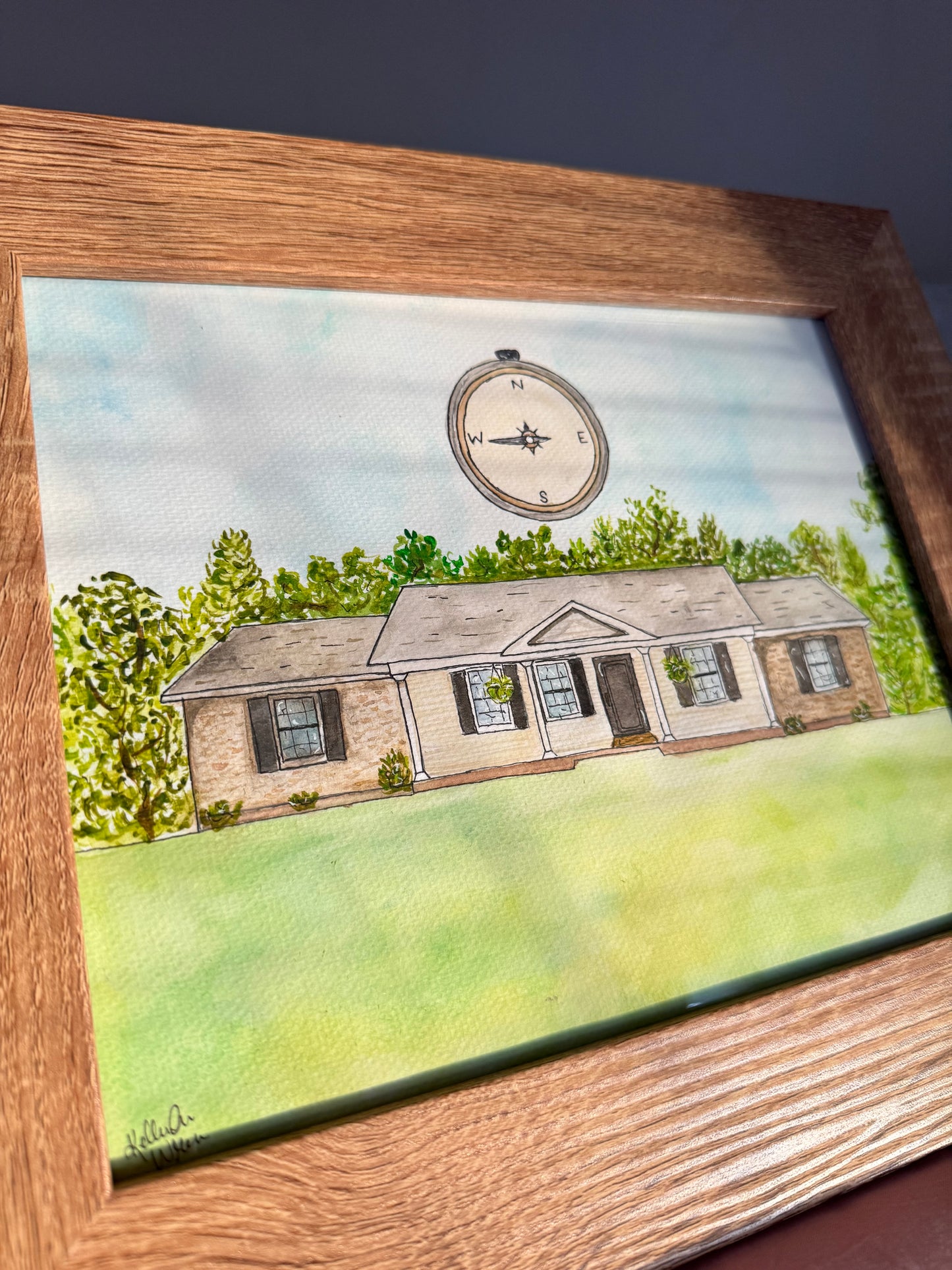 Custom Watercolor Home