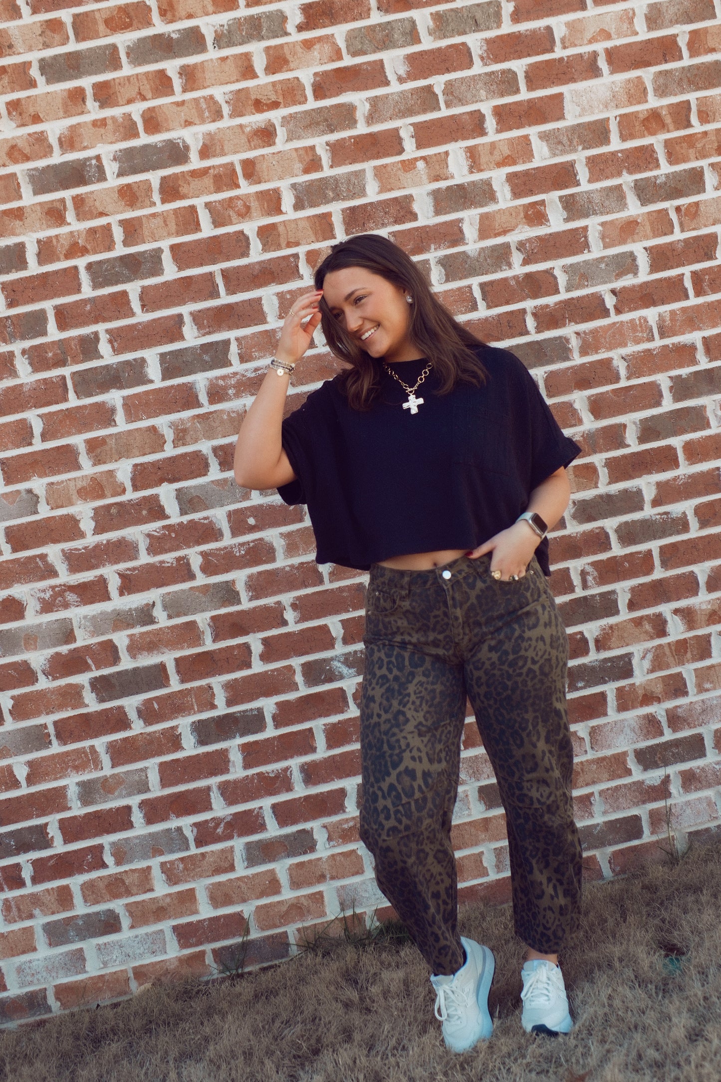 Savannah Leopard Barrel Jeans