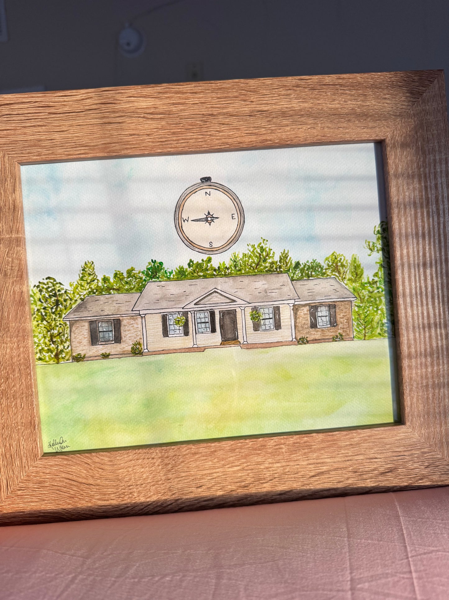 Custom Watercolor Home