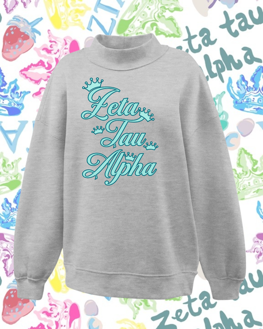 Zeta Tau Alpha Mockneck / Sweatshirt